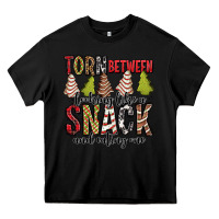 Black torn between looking like a snack and eating one christmas cake Heavy Core Tee - Jasminsmagicworld