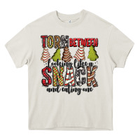 Torn Between Looking Like A Snack And Eating One Christmas Cake Heavy Core Tee | Teevron