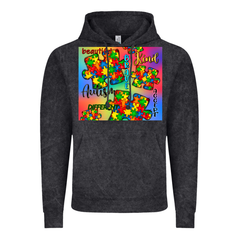 Autism Puzzle Piece Vintage Hoodie by CowGirlArtShop | Teevron