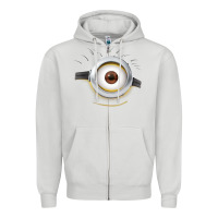 Dove Grey Carl Side Smile Zipper Hoodie - trangStudio