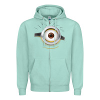 Seafoam Carl Side Smile Zipper Hoodie - trangStudio