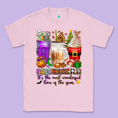 Hallothanksmas Coffee Cups Classic Tee Designed By Texasbilliewilder
