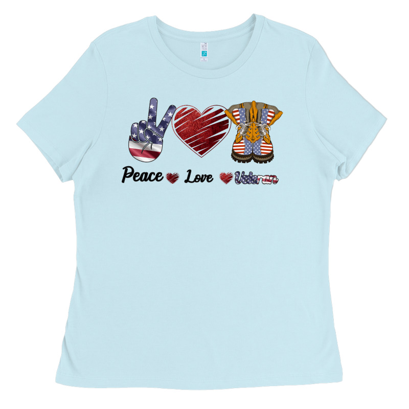 Peace Love Veteran Ladies Tee by Bettercallsaul | Teevron