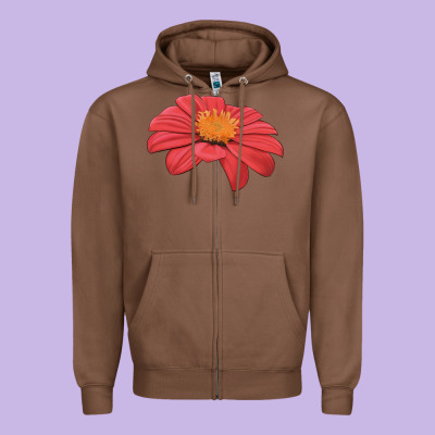 Del Sol Sunflower Zipper Hoodie Designed By Lillyallendesigns
