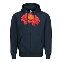 Navy del sol sunflower Zipper Hoodie - LillyAllenDesigns
