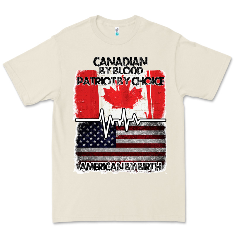 American By Birth Canadian By Blood Patriot By Choice Premium Tee by Bettercallsaul | Teevron