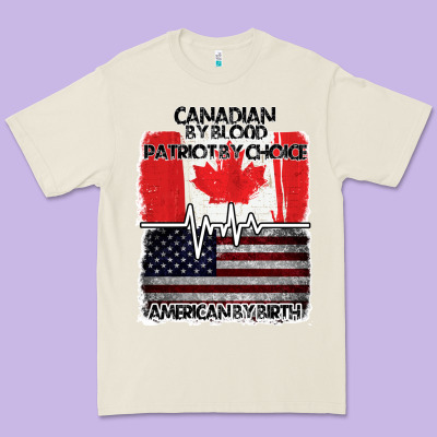 American By Birth Canadian By Blood Patriot By Choice Premium Tee Designed By Bettercallsaul