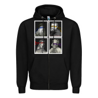 Black Ninja Artists Leonardo Donatello Raphael Michelangelo Parody Renaissan Zipper Hoodie - trangStudio