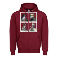 Burgundy Ninja Artists Leonardo Donatello Raphael Michelangelo Parody Renaissan Zipper Hoodie - trangStudio
