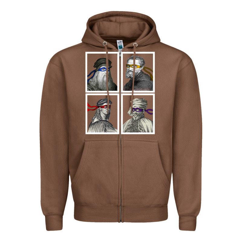 Ninja Artists Leonardo Donatello Raphael Michelangelo Parody Renaissan Zipper Hoodie by trangStudio | Teevron