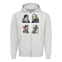 Dove Grey Ninja Artists Leonardo Donatello Raphael Michelangelo Parody Renaissan Zipper Hoodie - trangStudio