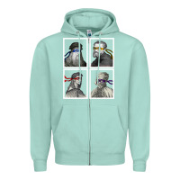 Seafoam Ninja Artists Leonardo Donatello Raphael Michelangelo Parody Renaissan Zipper Hoodie - trangStudio
