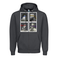 Smoke Ninja Artists Leonardo Donatello Raphael Michelangelo Parody Renaissan Zipper Hoodie - trangStudio