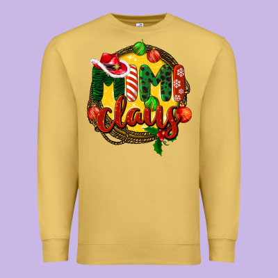 Mimi Claus Christmas Premium Sweatshirt Designed By Barkaloodesign
