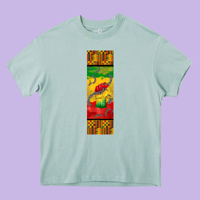 Juneteenth Pen Wrap Heavy Core Tee Designed By Barkaloodesign