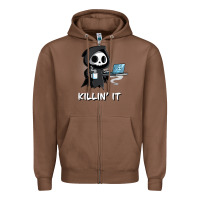 Chestnut killin' it shirt funny grim reaper halloween sarcasm Zipper Hoodie - trangStudio