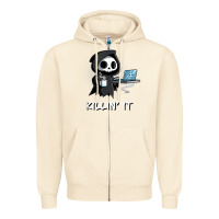Sandshell killin' it shirt funny grim reaper halloween sarcasm Zipper Hoodie - trangStudio