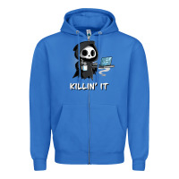 True Royal killin' it shirt funny grim reaper halloween sarcasm Zipper Hoodie - trangStudio