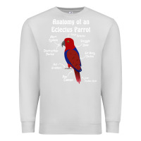 Dove Grey Anatomy of a female Eclectus Parrot Premium Sweatshirt - trangStudio