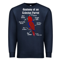 Navy Anatomy of a female Eclectus Parrot Premium Sweatshirt - trangStudio