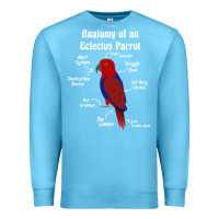 Ocean Blue Anatomy of a female Eclectus Parrot Premium Sweatshirt - trangStudio