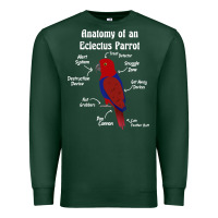 Sports Green Anatomy of a female Eclectus Parrot Premium Sweatshirt - trangStudio