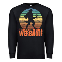 Black trust me i'm not a werewolf men boys halloween costume Premium Sweatshirt - trangStudio
