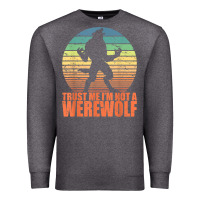 Charcoal Heather trust me i'm not a werewolf men boys halloween costume Premium Sweatshirt - trangStudio