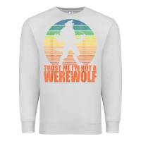 Dove Grey trust me i'm not a werewolf men boys halloween costume Premium Sweatshirt - trangStudio