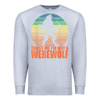 Heather Grey trust me i'm not a werewolf men boys halloween costume Premium Sweatshirt - trangStudio