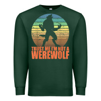 Sports Green trust me i'm not a werewolf men boys halloween costume Premium Sweatshirt - trangStudio