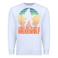 White trust me i'm not a werewolf men boys halloween costume Premium Sweatshirt - trangStudio