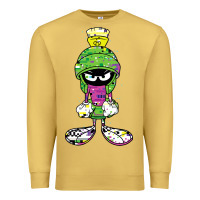 Antique Gold Marvin The Martian Glitch Premium Sweatshirt - trangStudio
