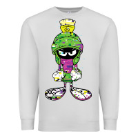 Dove Grey Marvin The Martian Glitch Premium Sweatshirt - trangStudio
