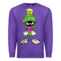Purple Marvin The Martian Glitch Premium Sweatshirt - trangStudio