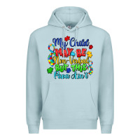 Blue Mist my child may be non verbal but this papa ain't Premium Hoodie - LillyAllenDesigns