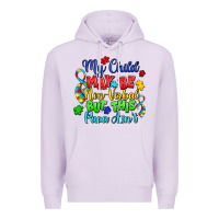 Lilac my child may be non verbal but this papa ain't Premium Hoodie - LillyAllenDesigns