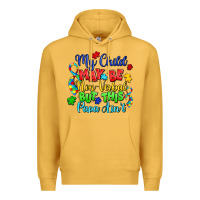 Mustard my child may be non verbal but this papa ain't Premium Hoodie - LillyAllenDesigns
