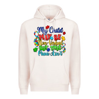 Pale Pink my child may be non verbal but this papa ain't Premium Hoodie - LillyAllenDesigns