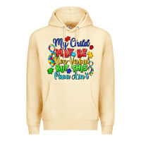 Pina Colada my child may be non verbal but this papa ain't Premium Hoodie - LillyAllenDesigns