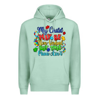 Seafoam my child may be non verbal but this papa ain't Premium Hoodie - LillyAllenDesigns