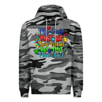 Slate Camo my child may be non verbal but this papa ain't Premium Hoodie - LillyAllenDesigns