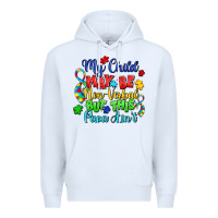 White my child may be non verbal but this papa ain't Premium Hoodie - LillyAllenDesigns