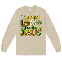 Mushroom I don't need luck i've got Jesus Long Sleeve Tee - CowGirlArtShop