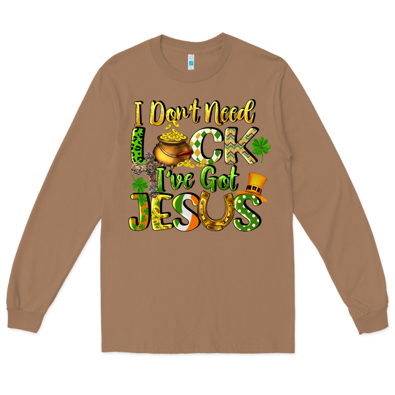 I Don't Need Luck I've Got Jesus Long Sleeve Tee by CowGirlArtShop | Teevron