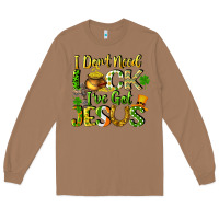 Toasted Coconut I don't need luck i've got Jesus Long Sleeve Tee - CowGirlArtShop