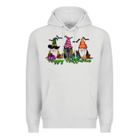 Dove Grey Happy Halloween Gnome Pumpkin Premium Hoodie - RanaPortraitStore