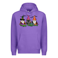 Purple Happy Halloween Gnome Pumpkin Premium Hoodie - RanaPortraitStore