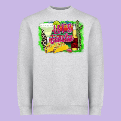 Lets Fiesta Heavyweight Sweatshirt Designed By Cowhidedigitalart