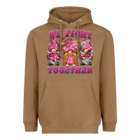 Toasted Coconut we fight together breast cancer gnome Heavyweight Hoodie - BarkalooDesign